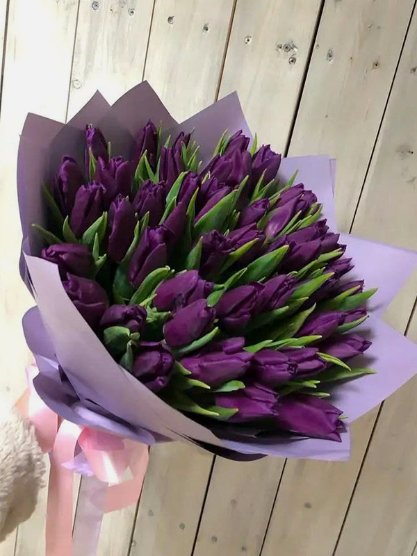 Заказать тюльпаны к 8 марта в корейской пленке